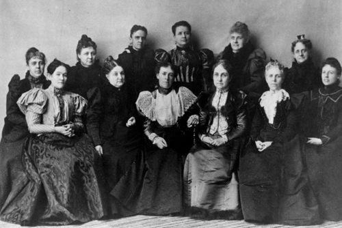 A black and white photo of the original Board of Directors